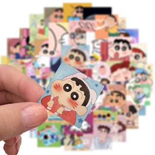 50 ชิ้น Crayon Shin-chan Shin chan  Sticker สติกเกอร์กันน้ำรูปแบบที่แตกต่างกัน