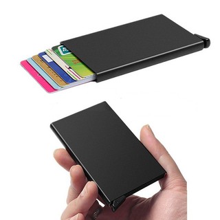 ภาพหน้าปกสินค้ากระเป๋าสตางค์ อลูมิเนียม ป้องกัน RFID สำหรับใส่บัตรเครดิต ที่เกี่ยวข้อง