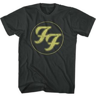 Foo Fighters โลโก้ FF สีทอง เสื้อยืด (สีดํา) - ใหม่ &amp;เป็นทางการ! /7R