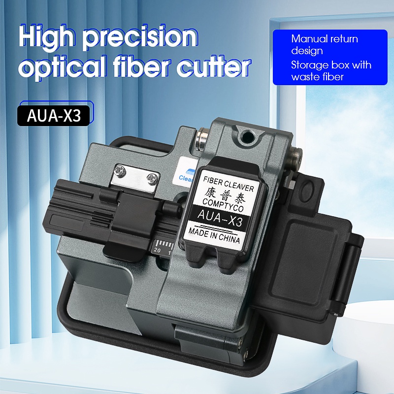 fiber-cleaver-ftth-fiber-optic-tools-เครื่องตัดสายเคเบิล-aua-x3-ความแม่นยำสูง-เครื่องมือมีดไฟเบอร์ออปติก-fiber-cleavers