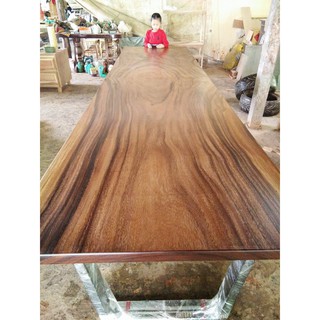 โต๊ะไม้ประชุม ก100cmxย400 cm. พร้อมขาเหล็กงานอบสี  (งานสั่งผลิต-มีสินค้าตลอด) งานไม้จริง  แข็งแรง