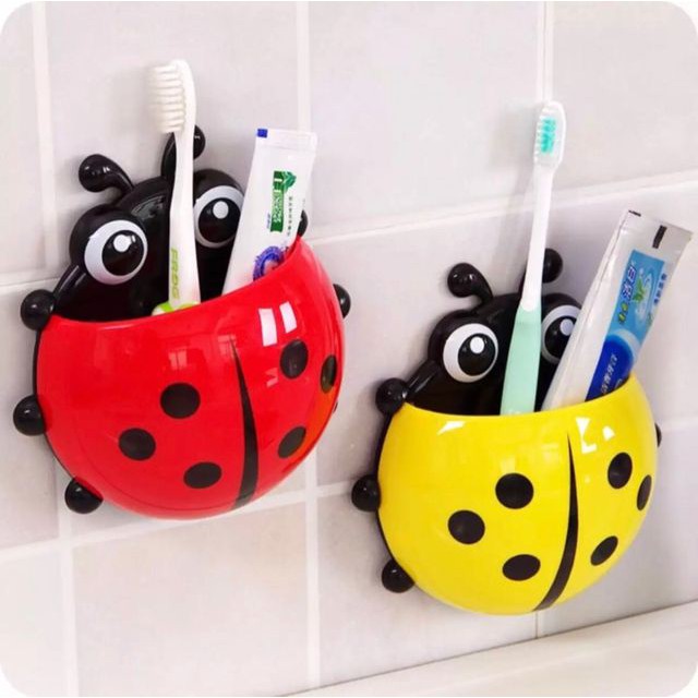 ที่เก็บแปรงสีฟัน-organizer-tooth-brush-holder-kumbang-รูปเต่าทอง-ติดผนัง-คละสี-t0467