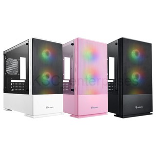 Case Nubwo BRENNER NPC-326 (3 x FAN) Rainbow RGB mATX itx Tempered Glass #เคสเกมมิ่ง มินิ Case Montech X2 MESH (3 x FAN)