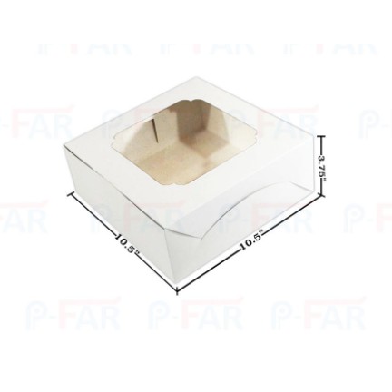 กล่องเค้ก-3-ปอนด์-ขนาด-10-5x10-5x3-75-นิ้ว-20-ใบ-inh109