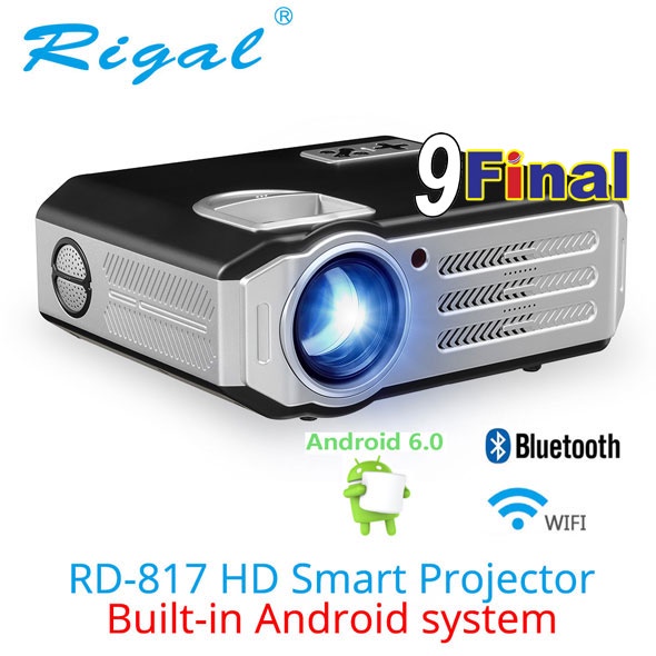 โปรเจคเตอร์-projector-rigal-rd817-wifi-build-in-wifi-bluetooth-3-500-lumens-ความละเอียด-1-280-800