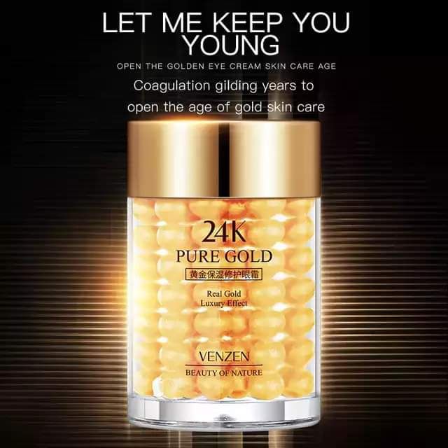 venzen-pure-gold-24k-eye-cream-อายครีม-ลดเลือนริ้วรอยแห่งวัย-บำรุงรอบดวงตา-ผสมทองคำบริสุทธิ์-ลดเลือนริ้วรอยใต้ตา