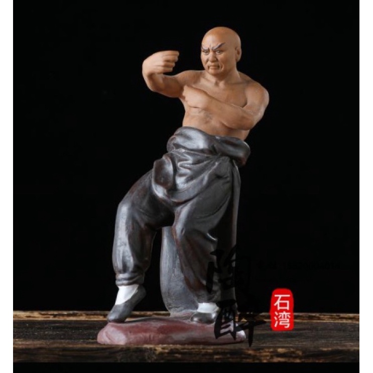 การต่อสู้จีน-kung-fu-ของแท้-วัดเส้าหลิน-foshan-shiwan-บอนไซตุ๊กตากระถางดอกไม้ตัวเลขการตกแต่ง