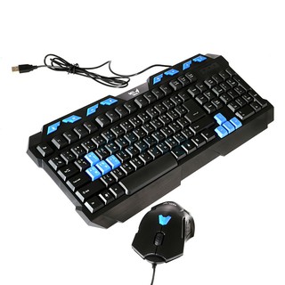 (2in1) USB MD-TECH (KB-222/M-103) Black/Blue