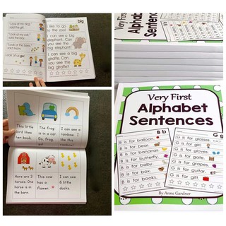 หนังสือหัดอ่านภาษาอังกฤษ Very first alphabet sentences มี 240 หน้า