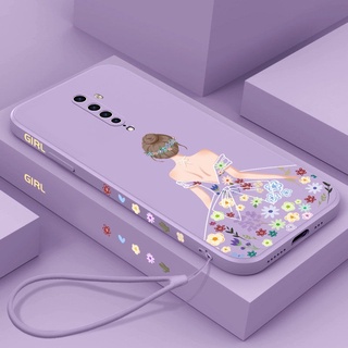 เคสโทรศัพท์มือถือ ซิลิโคนนุ่ม Tpu ลายดอกไม้ พร้อมสายคล้อง สําหรับ OPPO Reno 5 Reno 5k Reno 6 4g Reno 6 5g Reno 6Z 5g A7 A5S A12 A11k A15 A15s A16 4g Reno 7Z 5g Reno 7 5g Reno 7 Pro