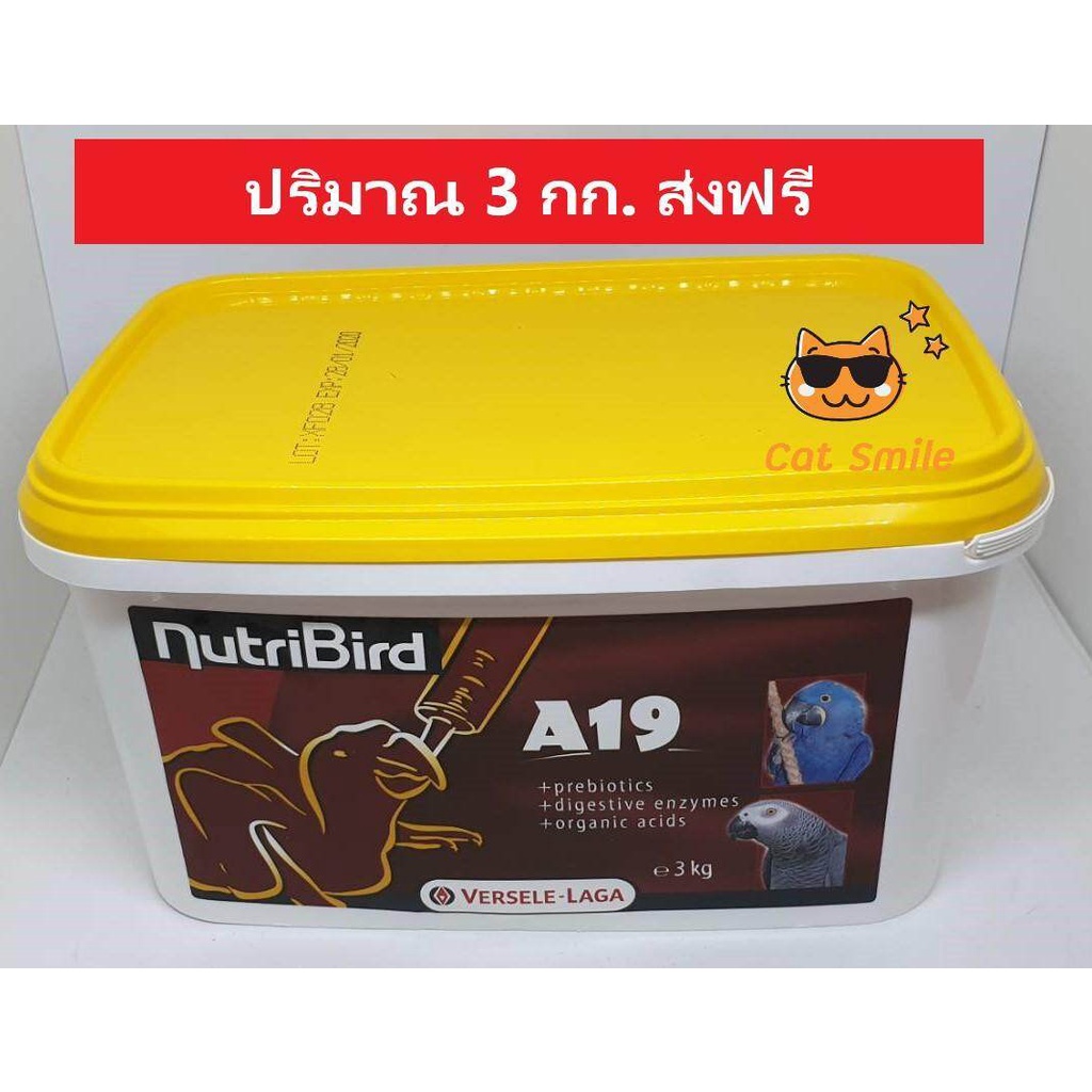 อาหารนกลูกป้อน-สูตรนกสายพันธ์ใหญ่-ที่ต้องการไขมันเยอะกว่า-nutribird-a19-ปริมาณ-3-กก-อาหารนกแก้ว-ป้อน-a-19-นูทรี