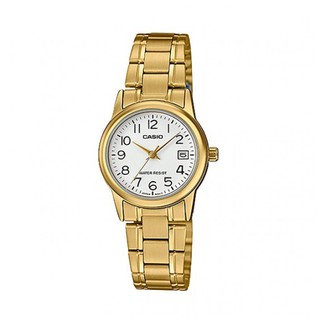 ภาพหน้าปกสินค้าCasio Standard นาฬิกาข้อมือผู้หญิง สายสแตนเลส สีทอง/หน้าขาว รุ่น LTP-V002G-7B2UDF,LTP-V002G-7B2,LTP-V002G ที่เกี่ยวข้อง