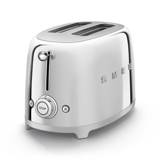 [0% 10 เดือน] (Smeg) เครื่องปิ้งขนมปัง รุ่น TSF01SSEU สีโครเมี่ยม