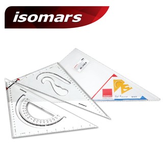 ภาพขนาดย่อของสินค้าISOMARS ไม้ฉากสามเหลี่ยม(Set Squares Student 45/60 degree) 1 ชิ้น