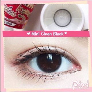 mini Cleen Black (1) มินิ สีดำ Kitty Kawaii ค่าอมน้ำสูง Contact Lens คอนแทคเลนส์ แฟชั่น ค่าสายตา สายตาสั้น สายตาปกติ