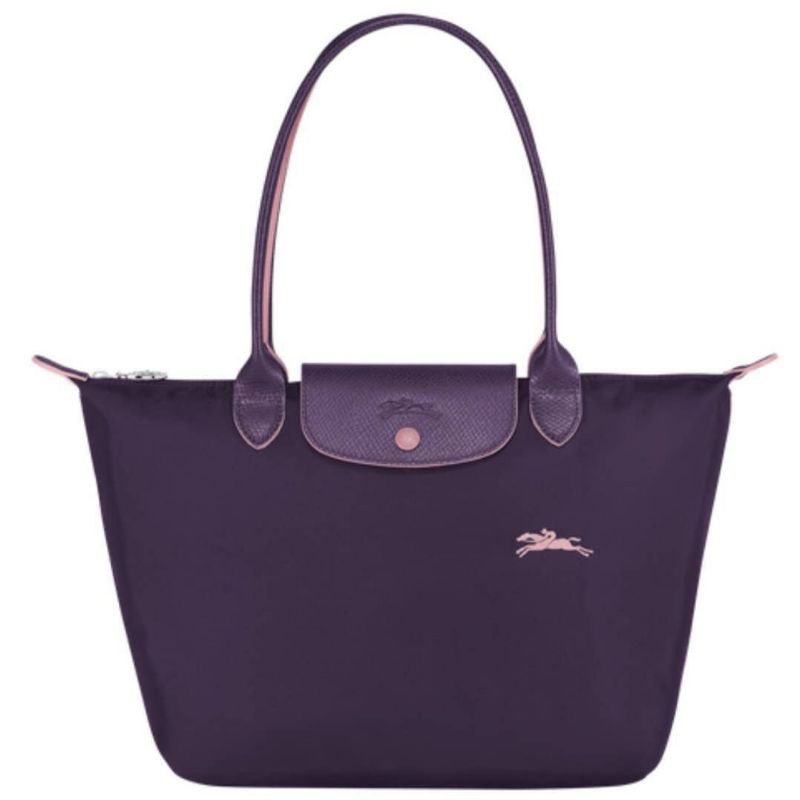 สด-ผ่อน-กระเป๋า-longchamp-club-size-m-long-ปักม้า-สีม่วง-m-long-หูยาว-ปักม้า