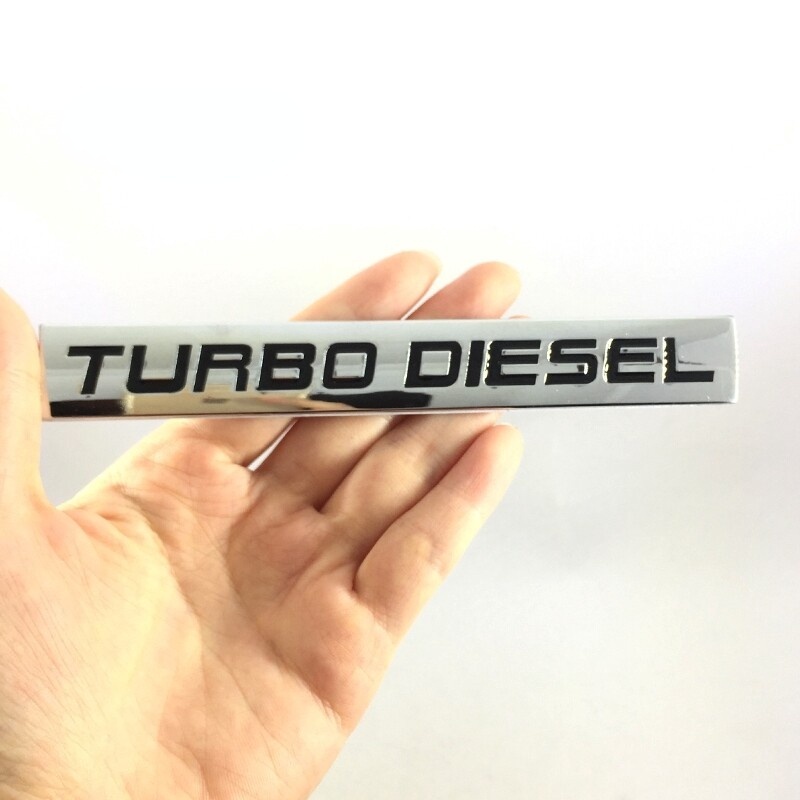 สติกเกอร์โลหะ-ลายโลโก้ตัวอักษร-turbo-diesel-สําหรับติดตกแต่งรถยนต์-รถบรรทุก-จํานวน-1-ชิ้น