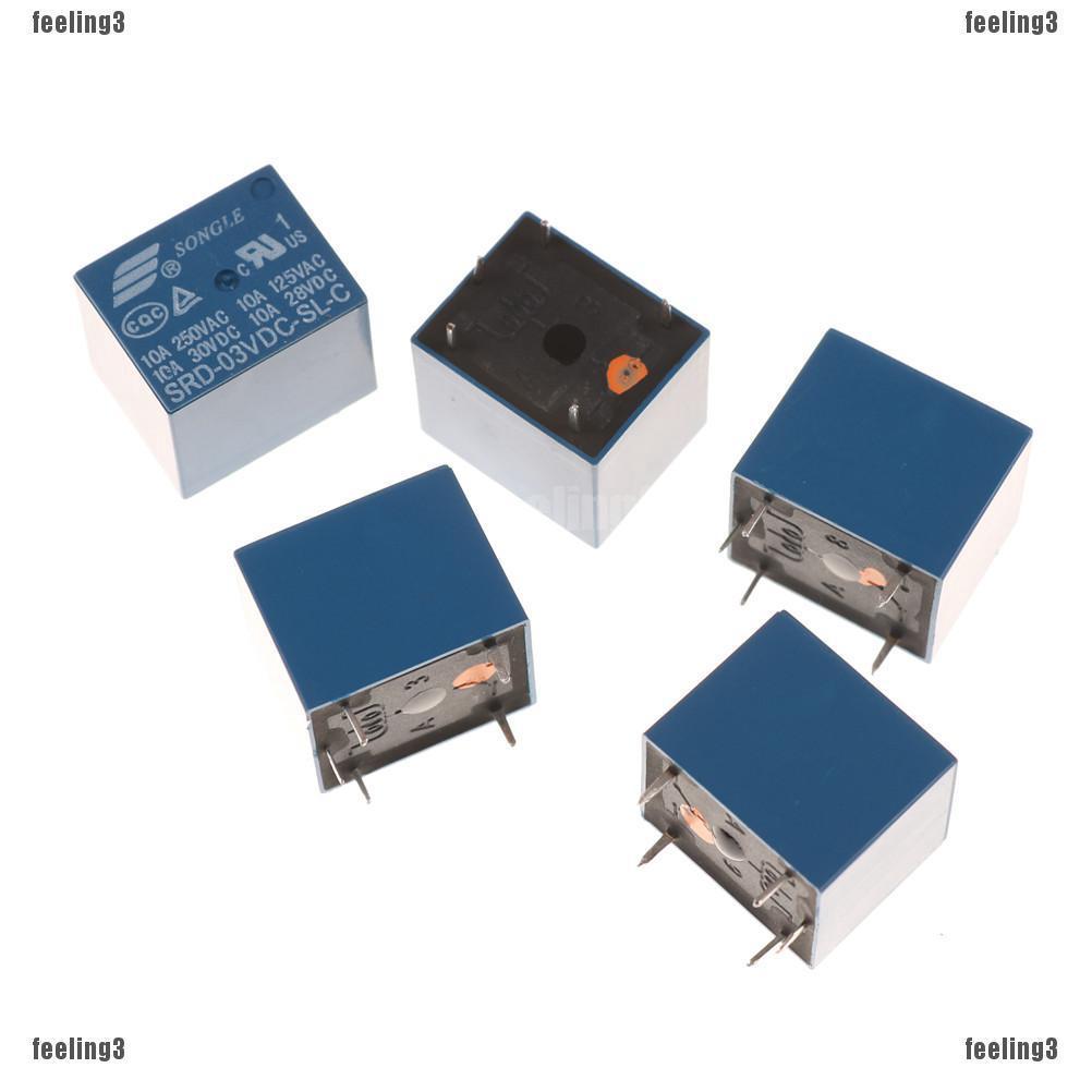 ❤Ada รีเลย์พาวเวอร์ Srd - 3vdc - Sl - C Pcb Type Dc 5 ชิ้น