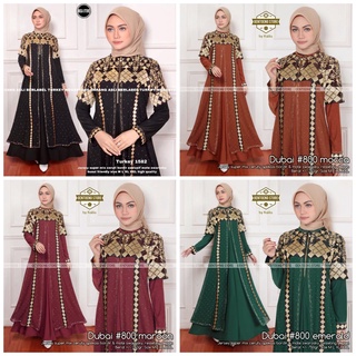 Abaya Turkey 1582 ชุดเดรส สไตล์มุสลิม สําหรับผู้หญิงจัมโบ้ ดูไบ 800