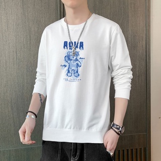 เสื้อกันหนาวลําลอง แขนยาว คอกลม ลายการ์ตูน สําหรับผู้ชาย