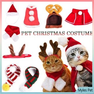 ภาพหน้าปกสินค้าชุดแมวคริสต์มาส เสื้อเเมว เสื้อผ้าสัตว์เลี้ยงเสื้อคลุมผ้าพันคอซานตาคลอสคริสต์มาสอบอุ่นสําหรับสัตว์เลี้ยงสุนัขแมว เสื้อผ้าสุนัข ที่เกี่ยวข้อง