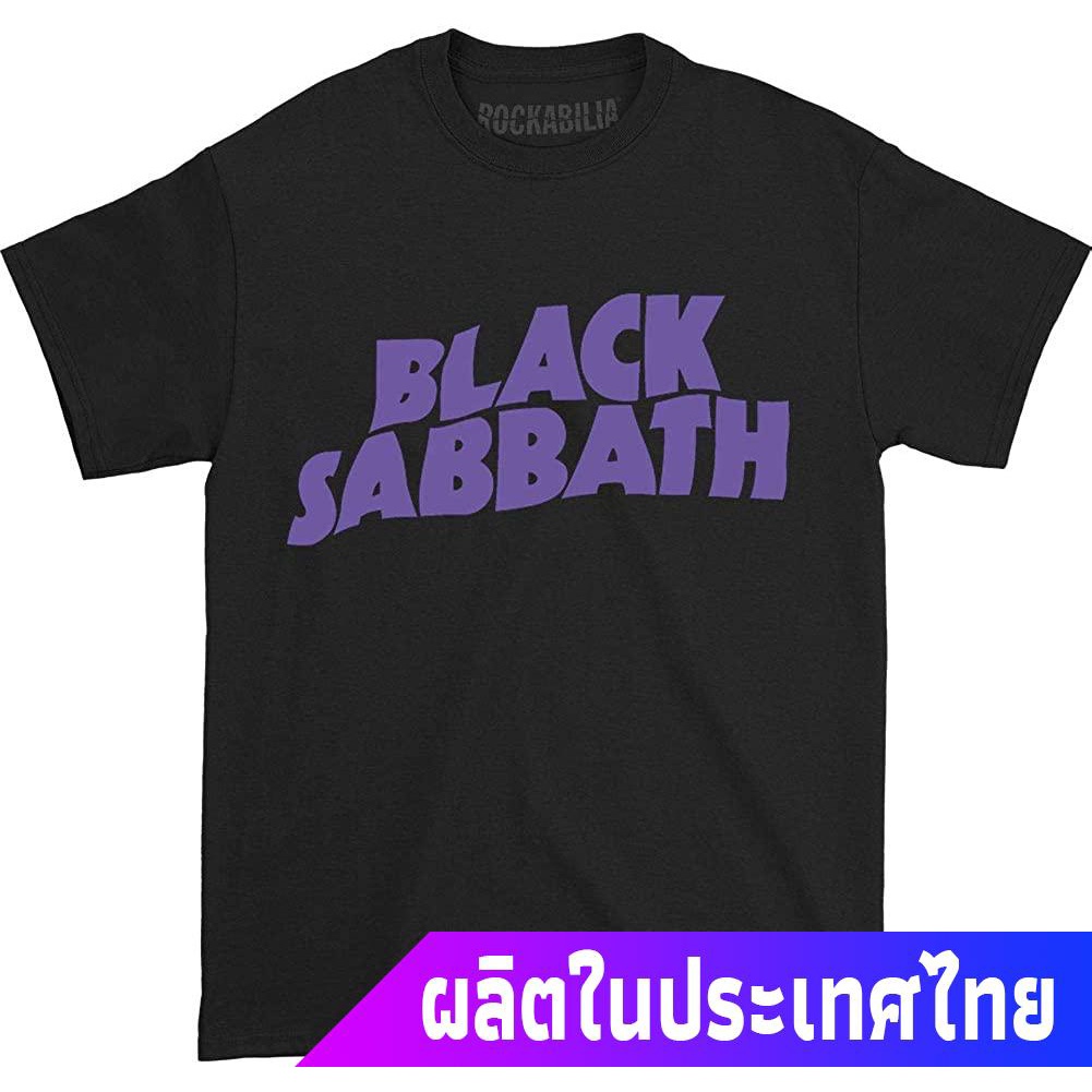 tee-bravadoเสื้อยืดยอดนิยม-bravado-mens-black-sabbath-classic-logo-t-shirt-bravado-popular-t-shirts