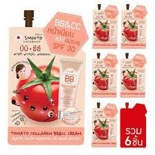 ภาพหน้าปกสินค้า(กล่องx6ซอง) Smooto Tomato Collagen BB&CC Cream (SPF30) สมูทโตะ โทเมโท คอลลาเจน บีบี&ซีซี ครีม 10กรัม จากร้าน lottashop บน Shopee