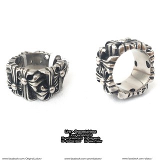 แหวน โครมฮาท เหลี่ยม chrome hearts สแตนเลสแท้ stainless 316l แหวนผู้ชาย แหวนแฟชั่น แหวนเท่ๆ แหวนสแตนเลส แหวน ring