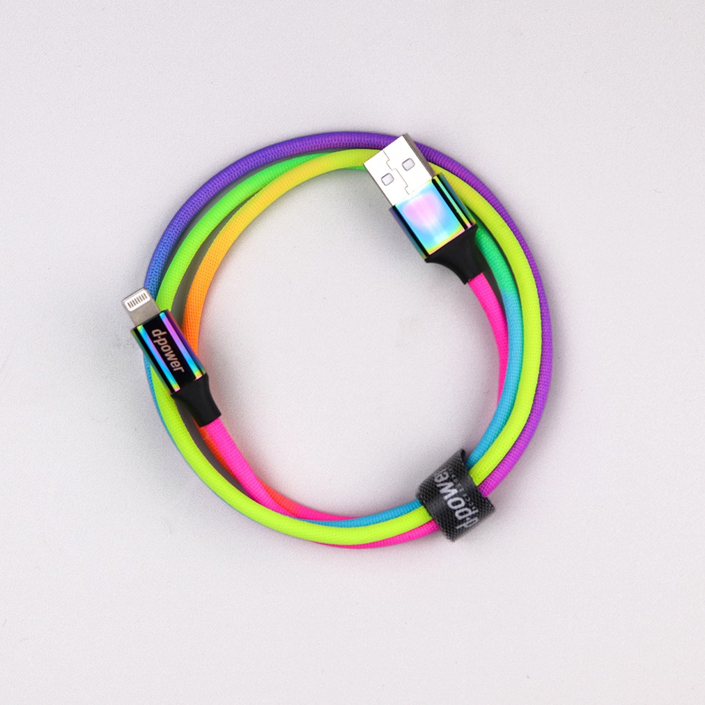 d-power USB Cable T-197 Rainbow 4A Fast Charge / สายชาร์จเร็ว สีรุ้ง ...