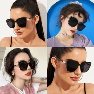 ราคา2021 New Fashion Square Sunglasses European and American Style Sunglasses, Personality Korean Version of The Net Red Glasses Cat Eye Sunglasses Trend