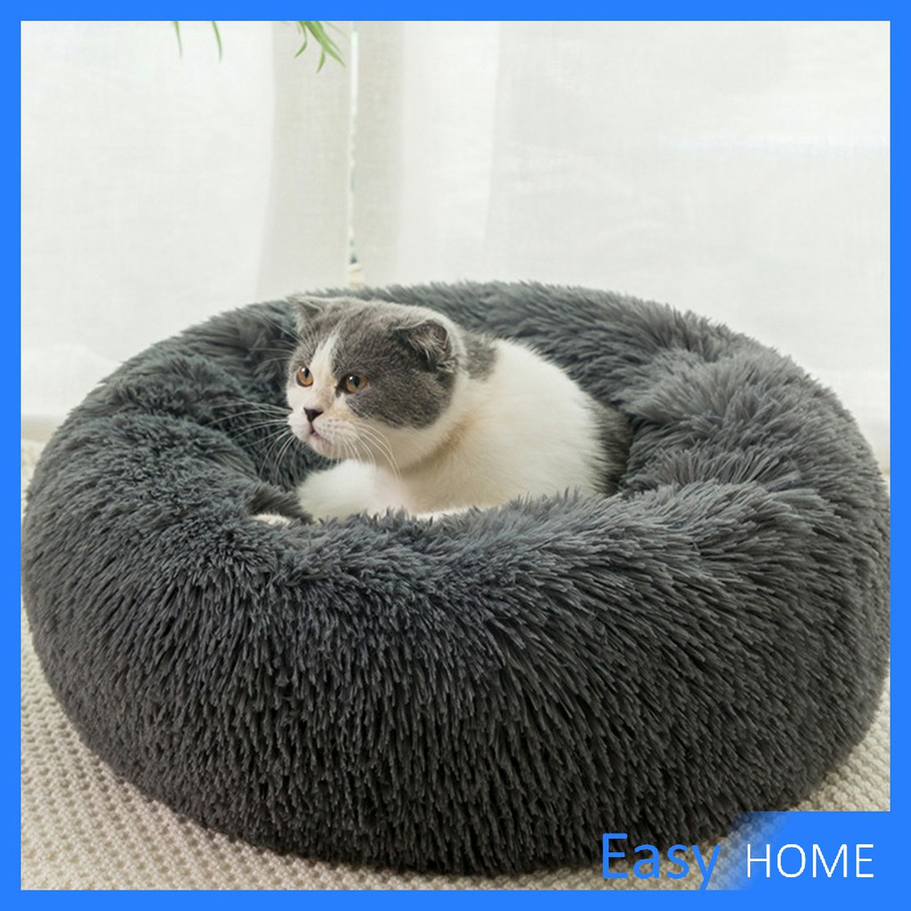 ภาพสินค้าที่นอนสัตว์เลี้ยง ทรงกลมขนฟู ที่นอนแมว ที่นอนสุนัข บ้านแมว Donut Pet Bed จากร้าน easyhomecenter บน Shopee ภาพที่ 7