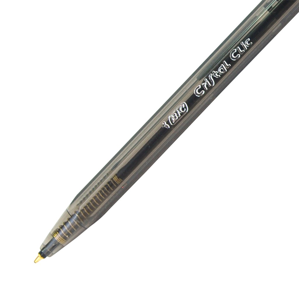 official-store-bic-บิ๊ก-ปากกา-cristal-clic-ปากกาลูกลื่น-หมึกดำ-หัวปากกา-0-8-mm-จำนวน-12-ด้าม