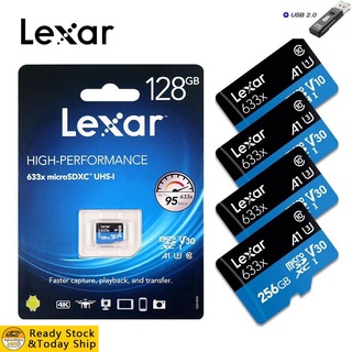 ภาพหน้าปกสินค้าΘ {3 years warranty } Lexar 512GB micro sd card 32GB 64GB 128GB 256GB SDXC/SDHC fashion Flash ที่เกี่ยวข้อง