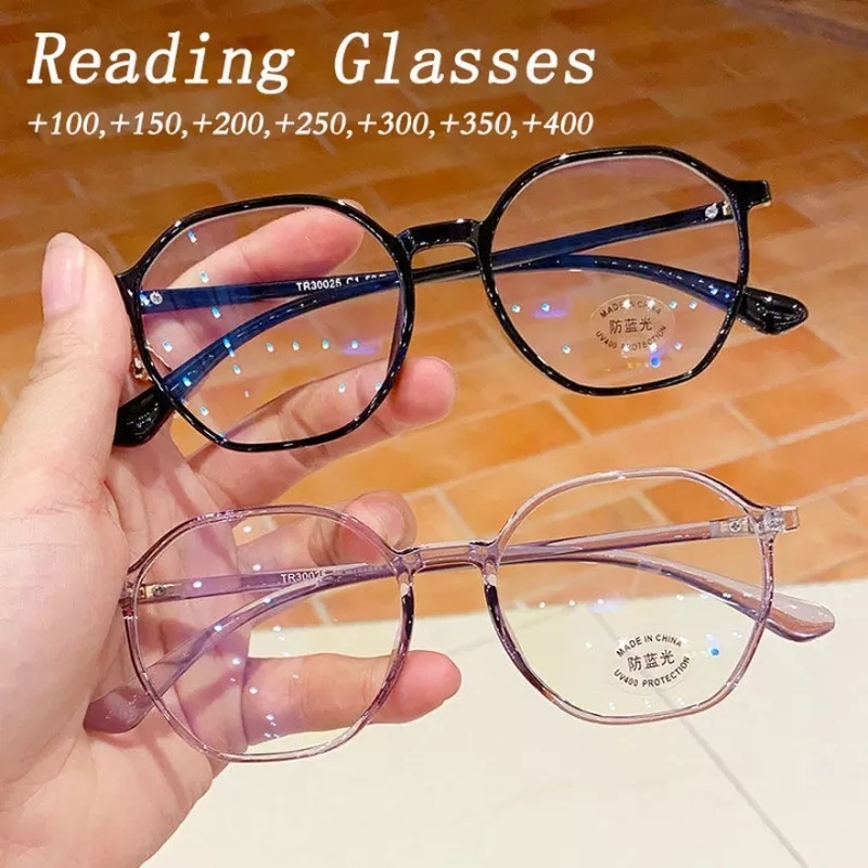 แว่นตาอ่านหนังสือ-ทรงหลายเหลี่ยม-สําหรับผู้หญิง