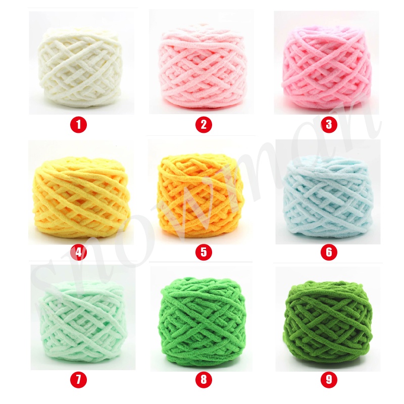 เส้นด้ายถัก-chenille-เส้นด้าย-chenille-เส้นด้ายถักผ้าขนหนูนำเข้า-1ply-สายน้ำแข็งถักไหมพรมหนา-100-กรัม