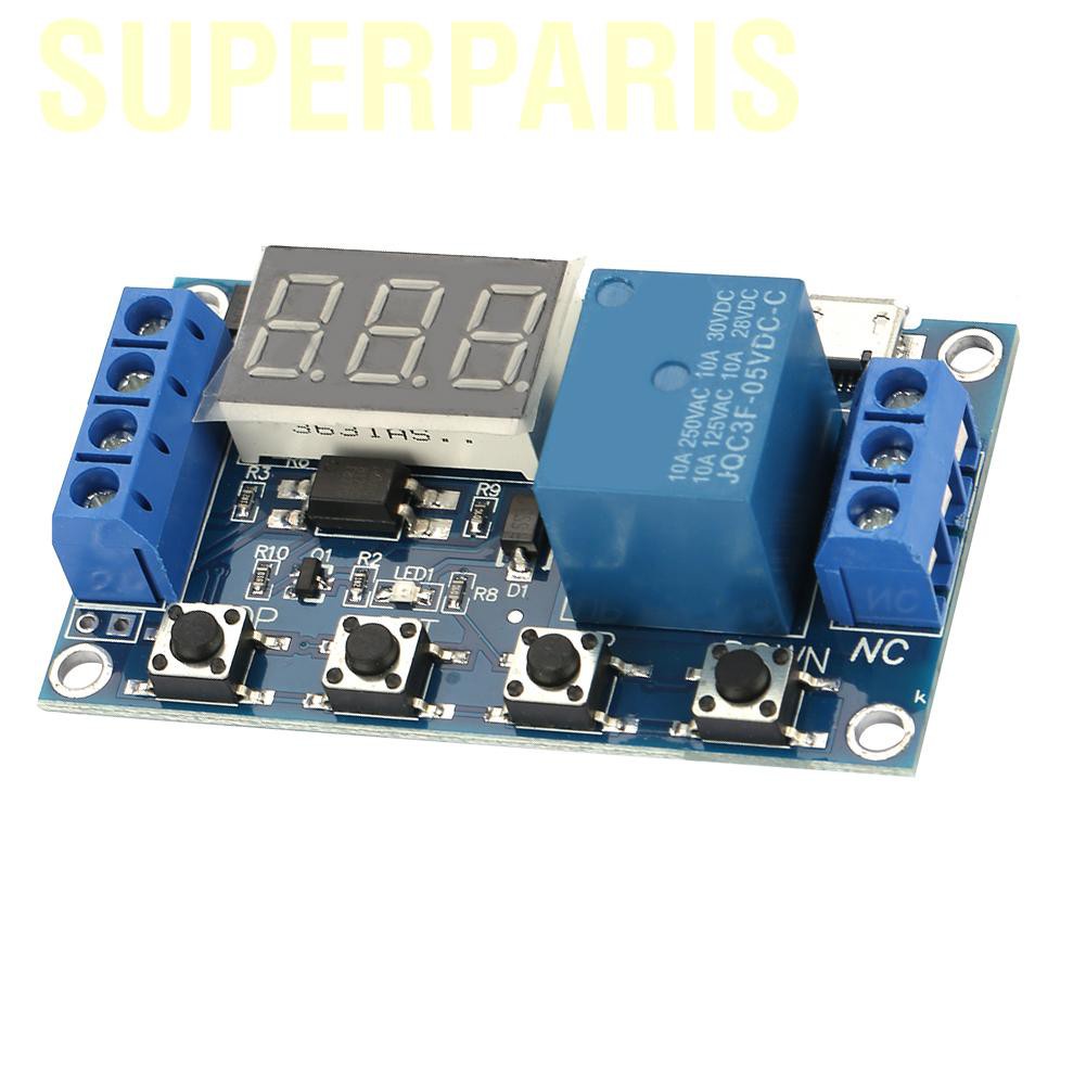 ภาพสินค้าSuperparis DC 5-30V LED Display Delay On/Off Relay Module Trigger Cycle Timer Switch จากร้าน superparis.th บน Shopee ภาพที่ 3