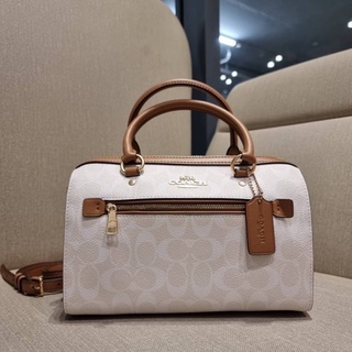 COACH CA149 ROWAN SATCHEL IN BLOCKED SIGNATURE CANVAS