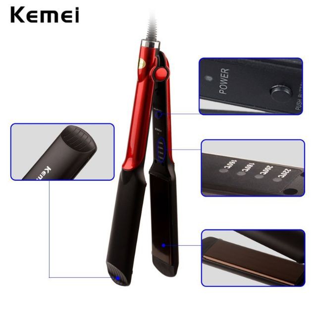 เครื่องหนีบผม-kemei-km-531-คละสี-มี-มอก-ปรับความร้อนได้-professional-ceramic-hair-straightener-รับประกันสินค้า-3-เดือน