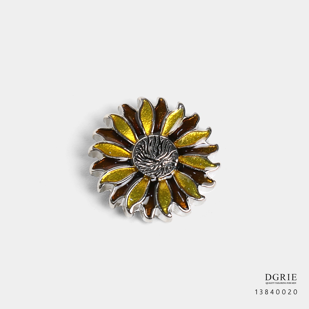 amber-sunflower-brooch-เข็มกลัดดอกทานตะวันสีเหลืองอำพัน