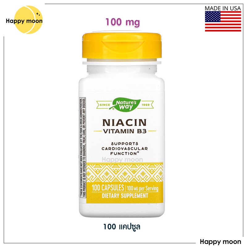 Nature's Way, Niacin, Vitamin B3, 100 mg, 100 Capsules Shopee Thailand