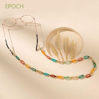 Epoch สายคล้องแว่นตาอะคริลิคหลากสีป้องกันการสูญหายสําหรับผู้หญิง