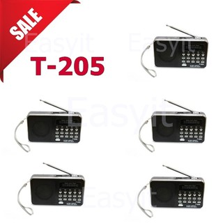 ชุด5เครื่องสีดำ ลำโพงวิทยุ ลำโพง Mp3/USB/SD Card/Micro SD Card รุ่นT-205/L-938