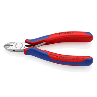 KNIPEX Electronics Diagonal Cutter H w/carbide metal cutting edges 120 mm คีมตัดสำหรับงานอิเล็กทรอนิกส์ 120 มม. 7702120H