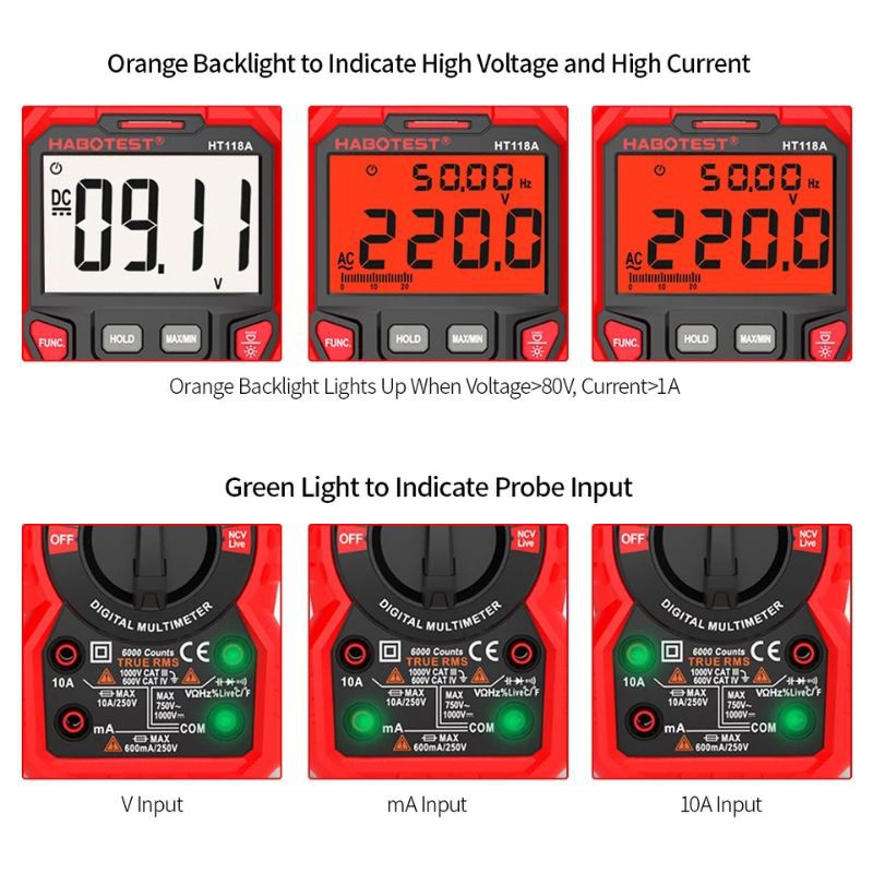 มัลติมิเตอร์ดิจิตอล-habotest-ht811a-multimeter-digital-มิเตอร์วัดไฟแบบดิจิตอล