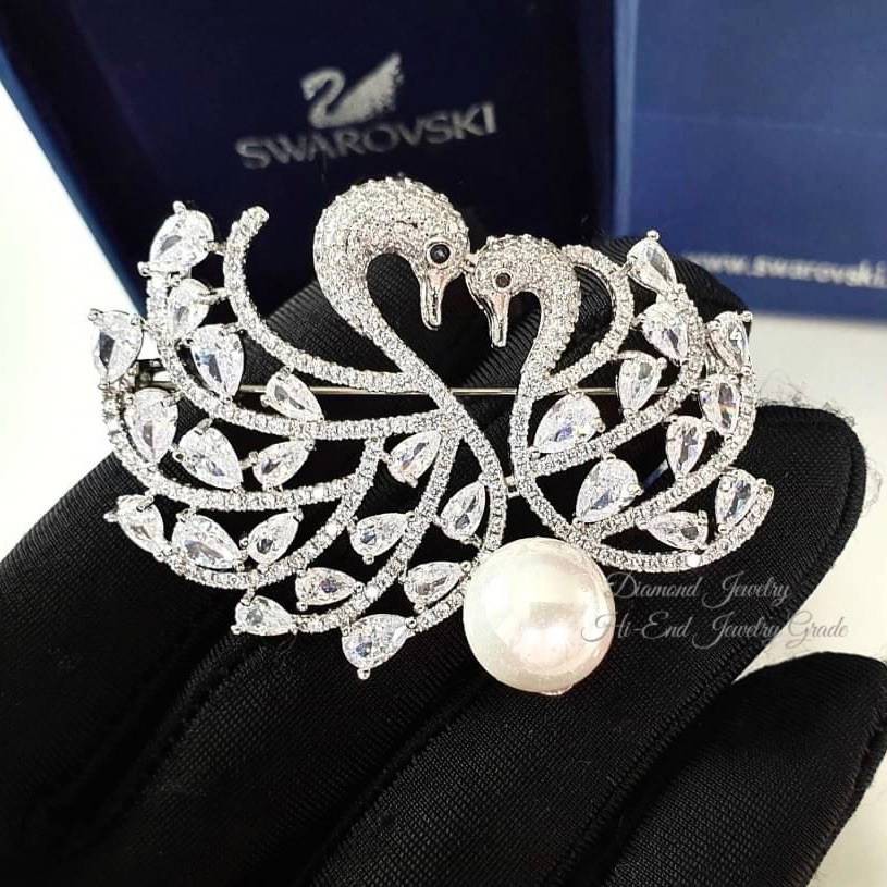 diamond-brooch-เข็มกลัดหงษ์-งานเพชร-cz-แท้ค่ะงานน่าร๊ากกก-ดูดี-งานสวยมากกกกก-เพชรใส-ไม่ขุ่นแม้แต่เม็ดเดียว