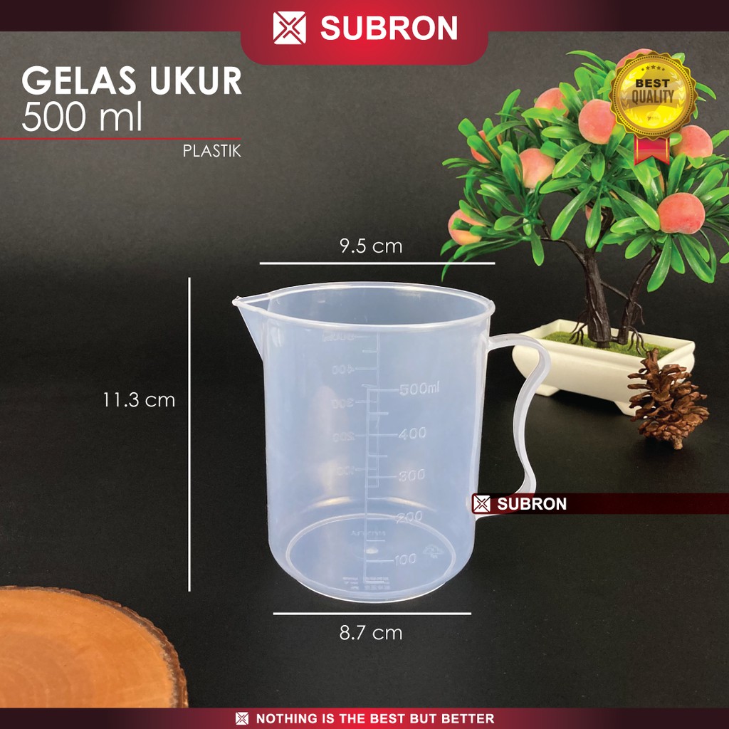 SUBRON ถ้วยตวงพลาสติก 500 มล. 0.5 ลิตรสายตวงเกรดอาหาร | Shopee Thailand