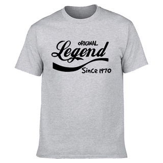 เสื้อยืดผ้าฝ้ายพรีเมี่ยม เสื้อยืดแขนสั้น ผ้าฝ้าย พิมพ์ลาย Legend Since 1970 เหมาะกับของขวัญวันเกิด สําหรับผู้ชาย