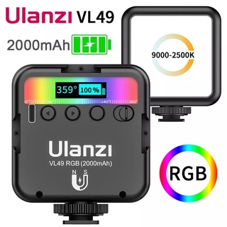 Ulanzi VL49 Mini RGB Video Light สำหรับถ่ายภาพ Pavotube RGB LED กล้อง Vlog เติม Live