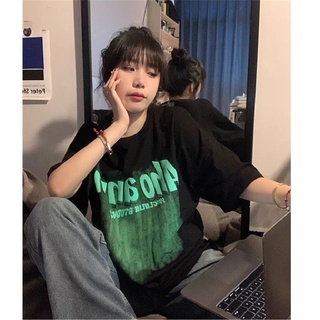 ผลิตภัณฑ์ใหม่👕เสื้อยืดแขนสั้น ทรงหลวม ขนาดใหญ่พิเศษ แฟชั่นฤดูร้อน สไตล์อเมริกันเรโทร สําหรับผู้หญิง