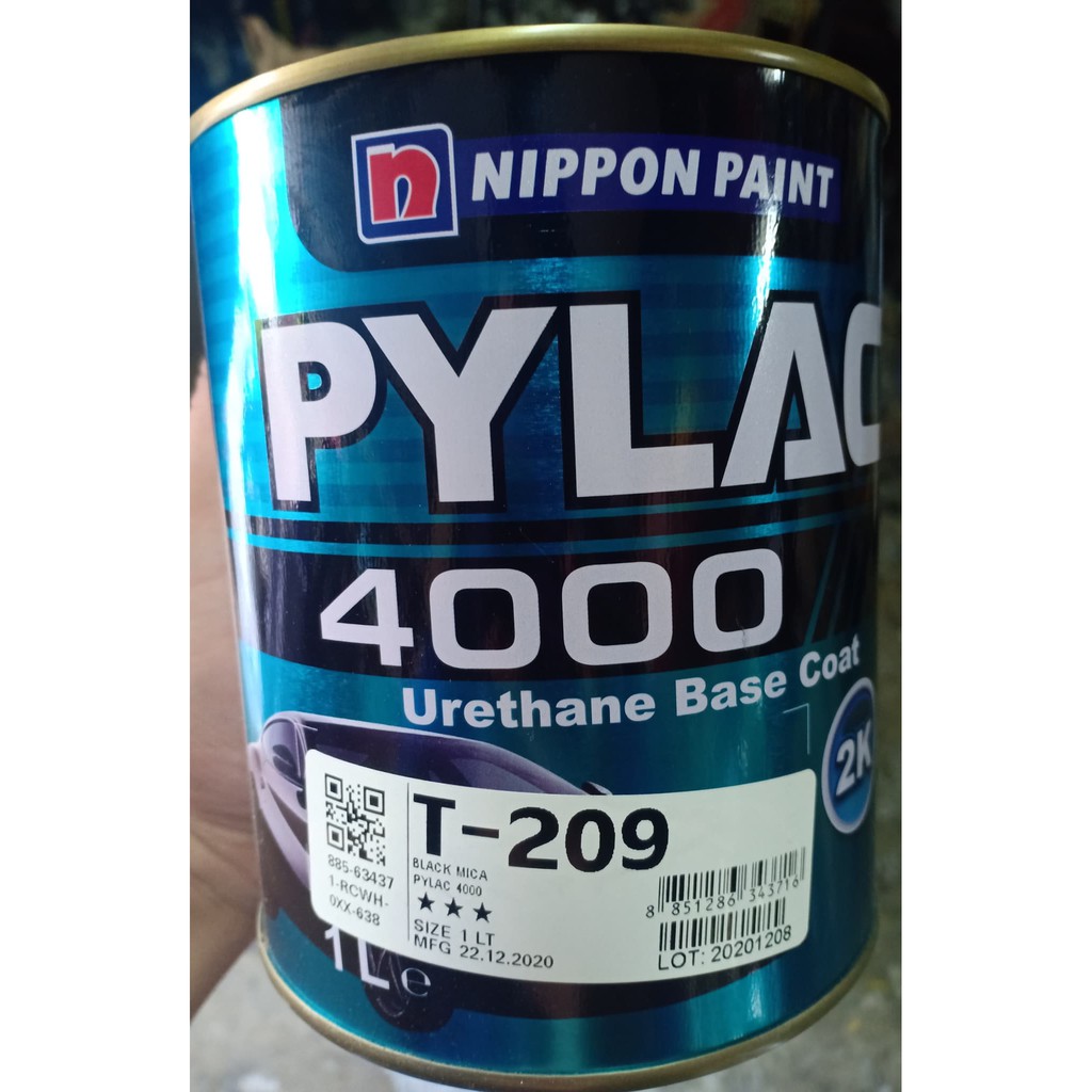 สีพ่นรถยนต์-สีรถยนต์-สีโตโยต้า-pylac-4000-ไพแลค-2k-เบอร์-t-209-สีดำโตโยต้า-ขนาด-1-ลิตร